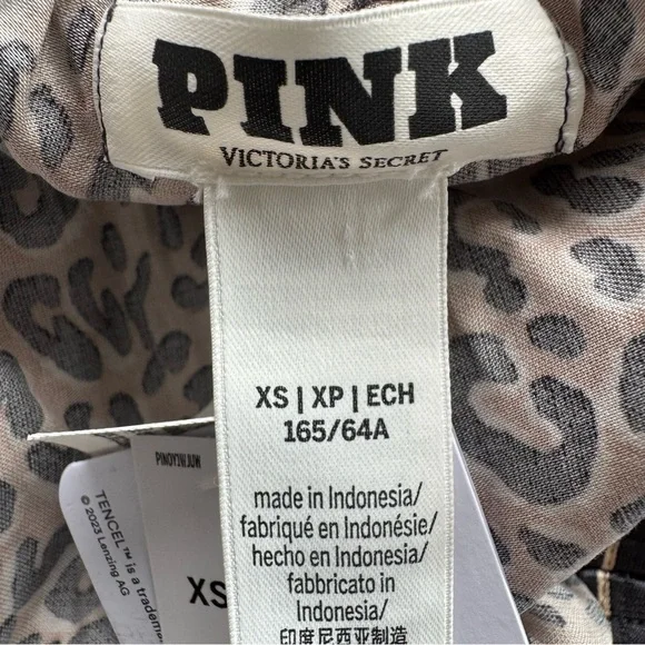 NWT Victorias Secret 2-piece Boxer Short Set Women’s XS Leopard Print/Stripes - Picture 9 of 15